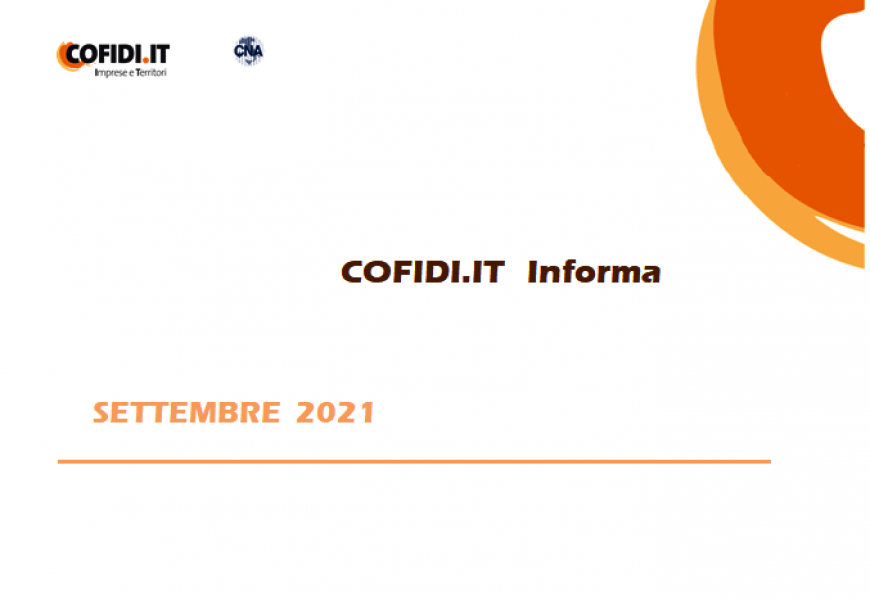 copertina COFIDI.IT  Informa- Settembre 2021